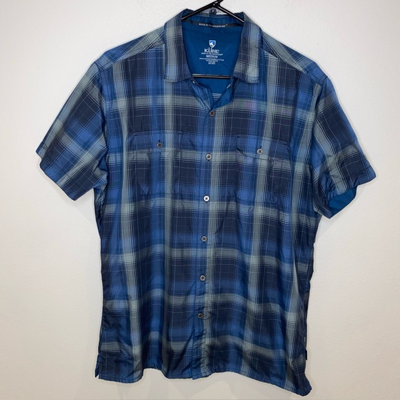 Kuhl Other - Kuhl Response Shirt Blue Plaid Short Sleeve Button Up Men's M Outdoors